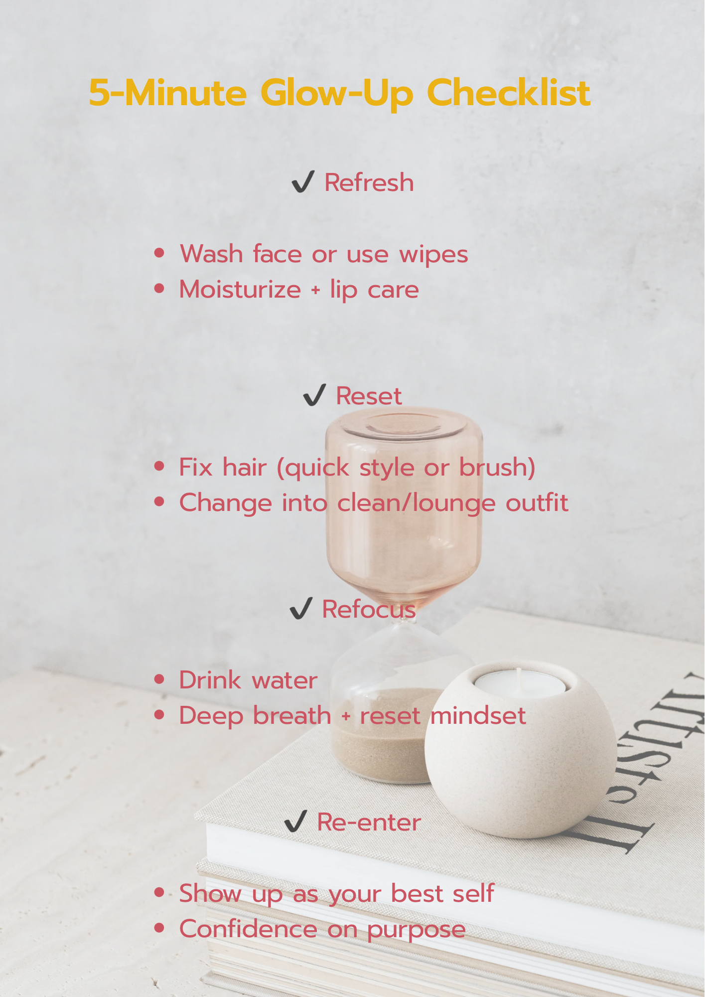 5-Minute Glow-Up Checklist (Daily Reset Guide)